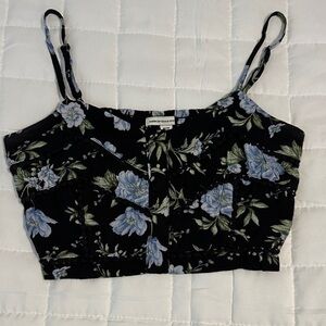 American Eagle Outfitters Black and Blue Floral Camisole